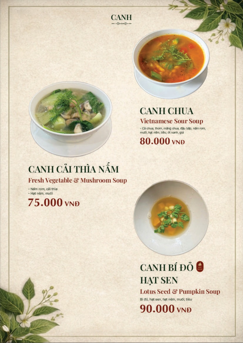Trang 24 của thực đơn An Nhiên Vegan