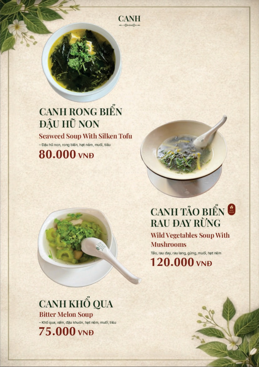 Trang 25 của thực đơn An Nhiên Vegan