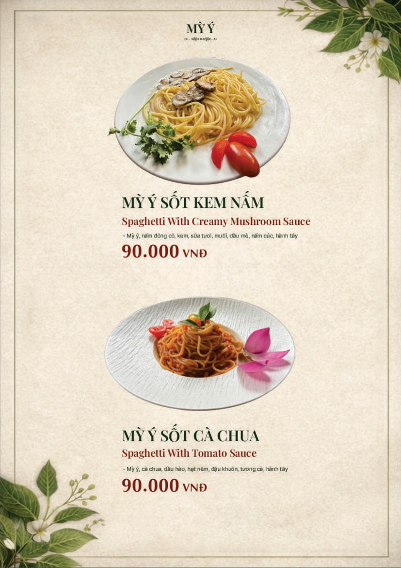 Trang 28 của thực đơn An Nhiên Vegan