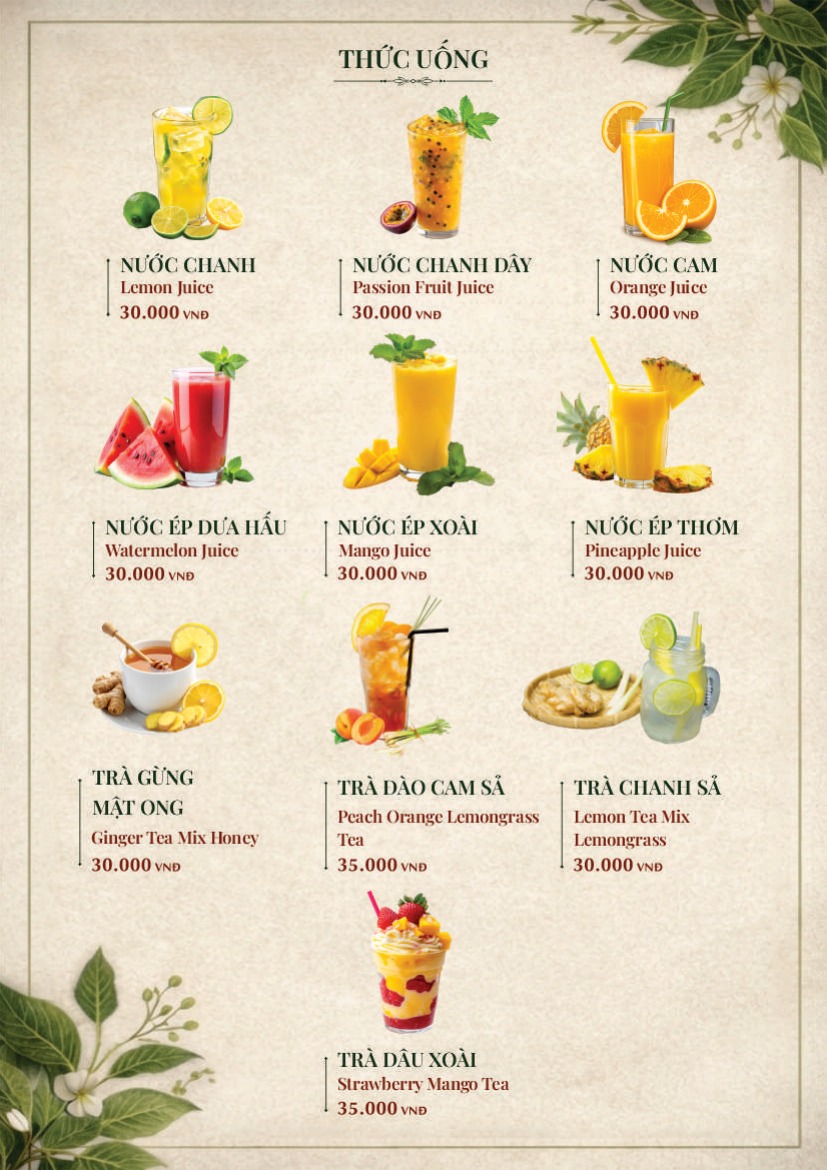 Trang 32 của thực đơn An Nhiên Vegan
