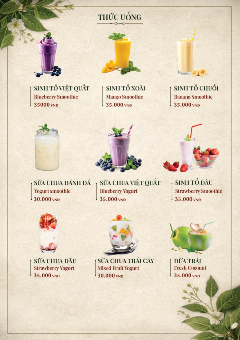 Trang 33 của thực đơn An Nhiên Vegan
